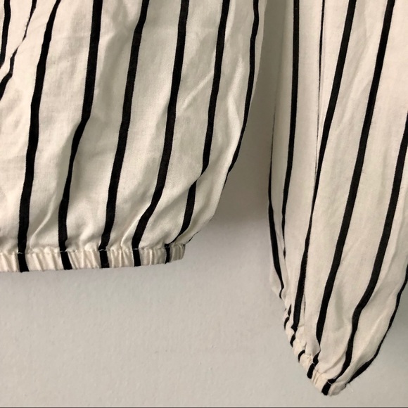 Brandy Melville Zosia Striped Long Sleeve Wrap Top - Picture 7 of 7